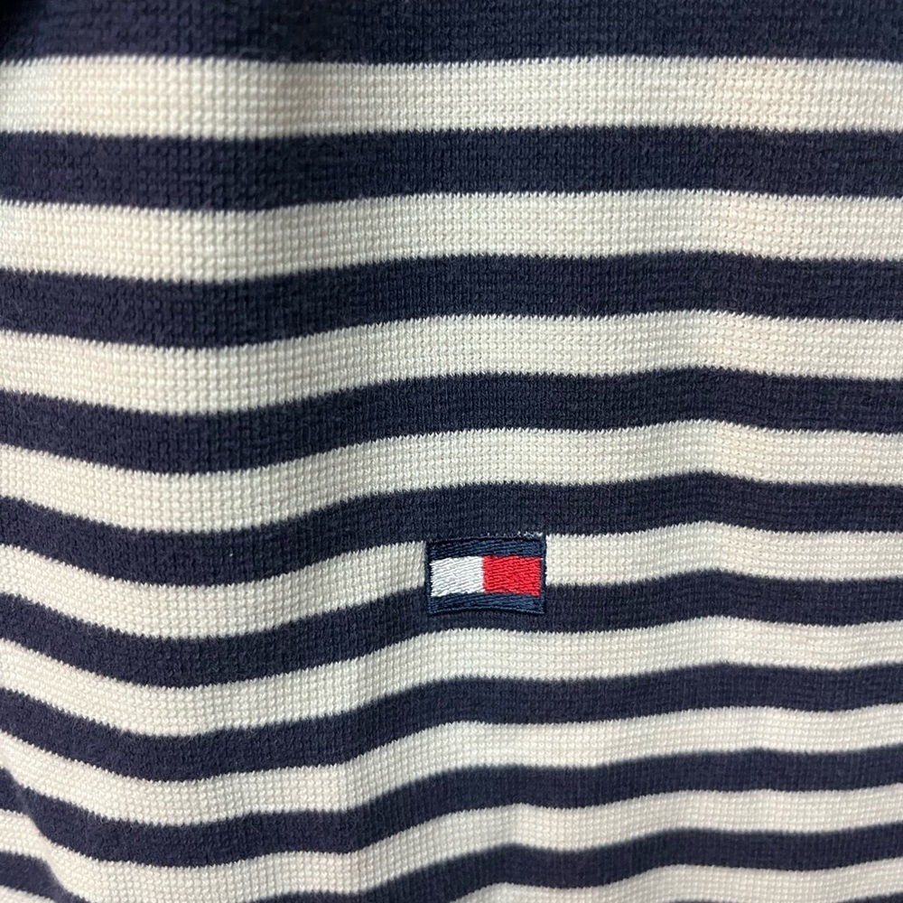 Tommy Hilfiger Men's Polo with Navy and White Stripes - Picture 2 of 4